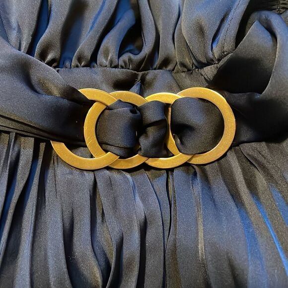 Ramy Brook Yoshi Mini Dress Cut Out Pleated Black S - Picture 8 of 9